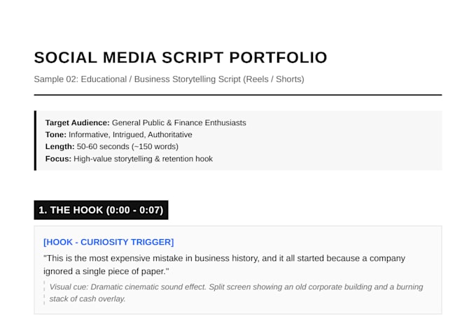 write engaging social media scripts and copywriting for your videos